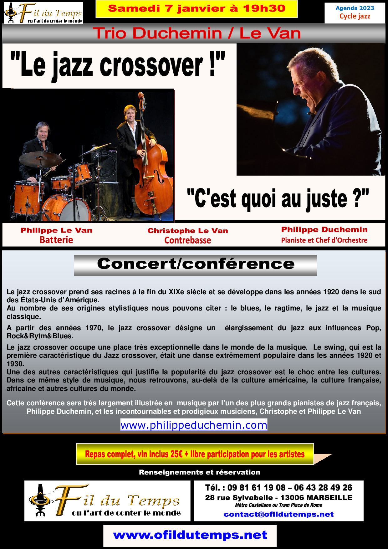 Crossover jazz/confrécital OnVaSortir! Marseille